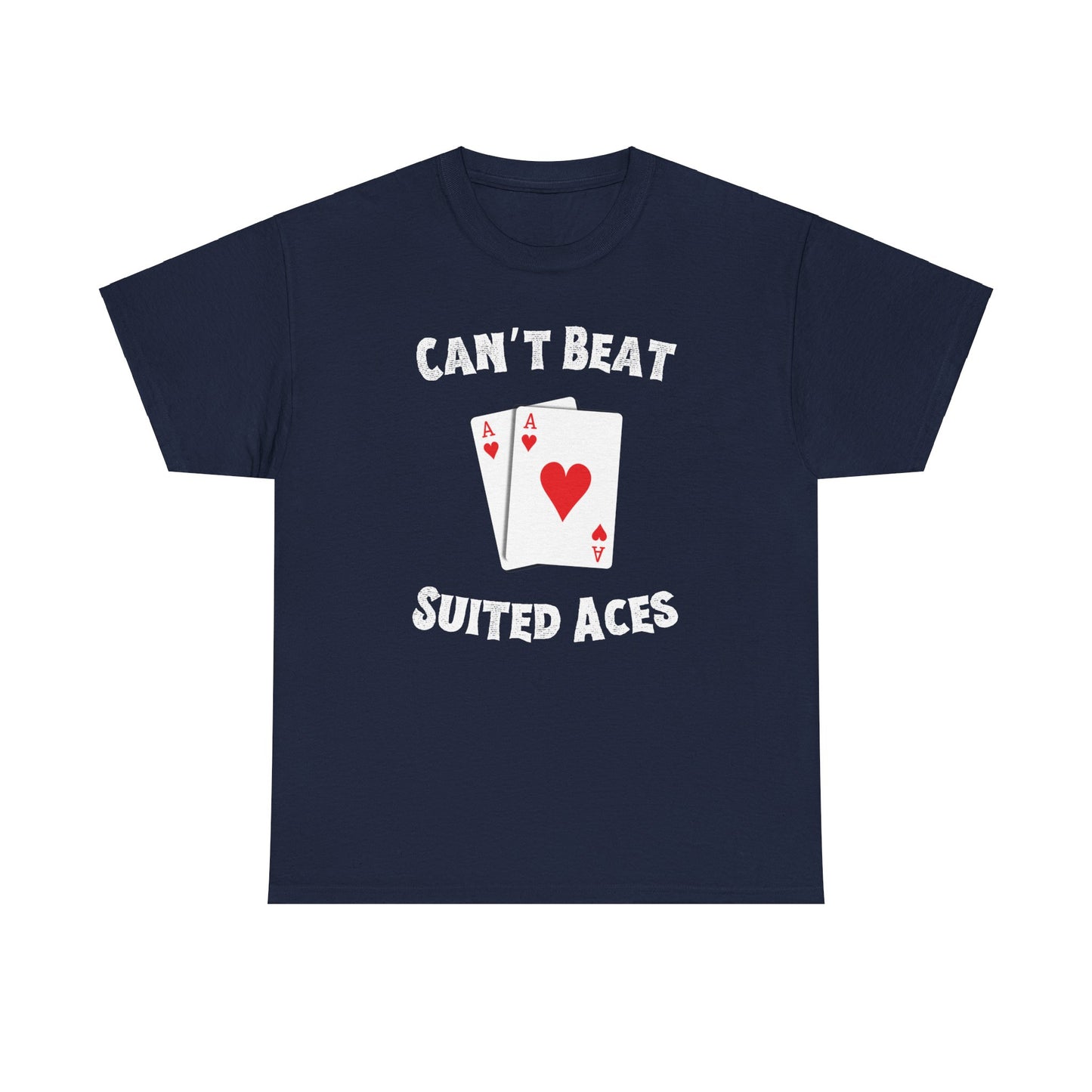 Poker T-Shirt, Can't Beat Suited Aces, Unisex Cotton Top