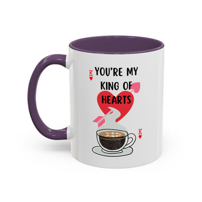 You're My King of Hearts Accent Mug - Valentine's Day Gift for Him