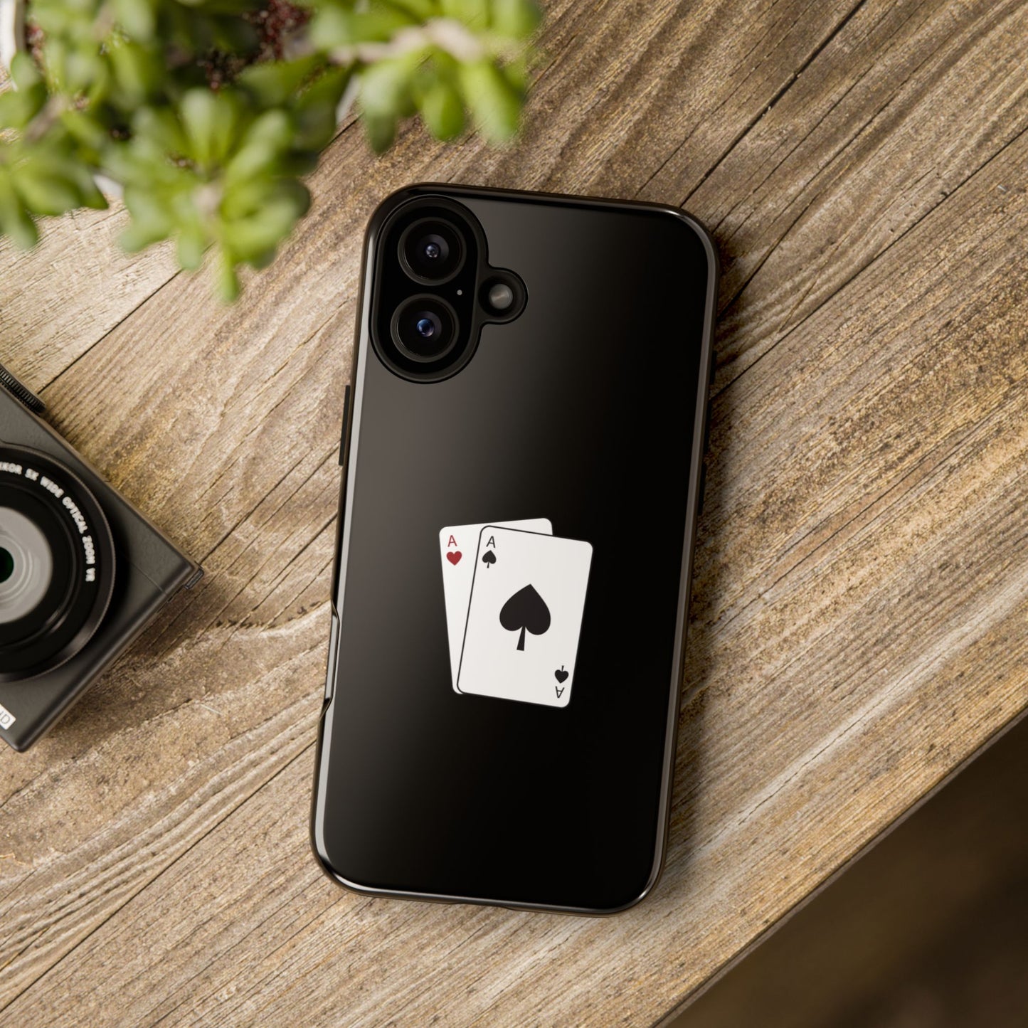 iPhone Case with Ace Playing Cards Design - Poker Themed Phone Cover, Unique Gift for Card Players