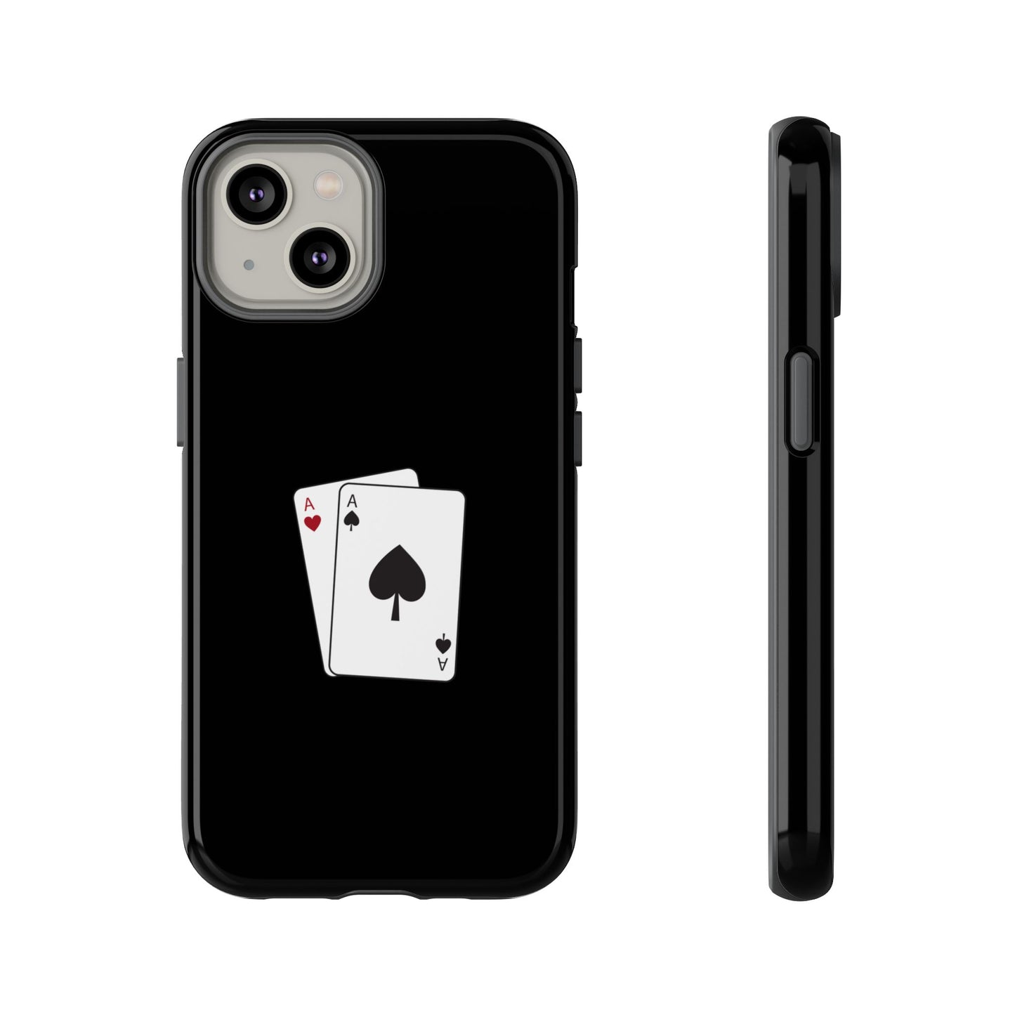 iPhone Case with Ace Playing Cards Design - Poker Themed Phone Cover, Unique Gift for Card Players