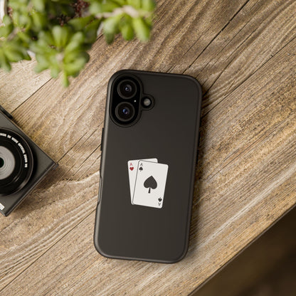 iPhone Case with Ace Playing Cards Design - Poker Themed Phone Cover, Unique Gift for Card Players