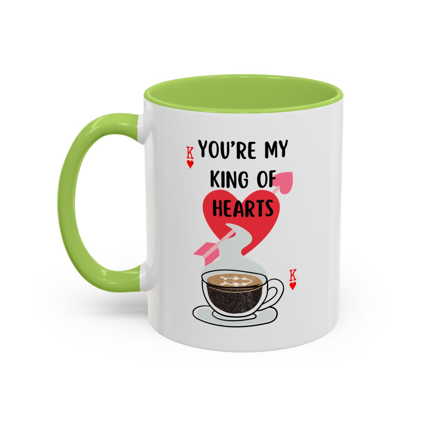 You're My King of Hearts Accent Mug - Valentine's Day Gift for Him