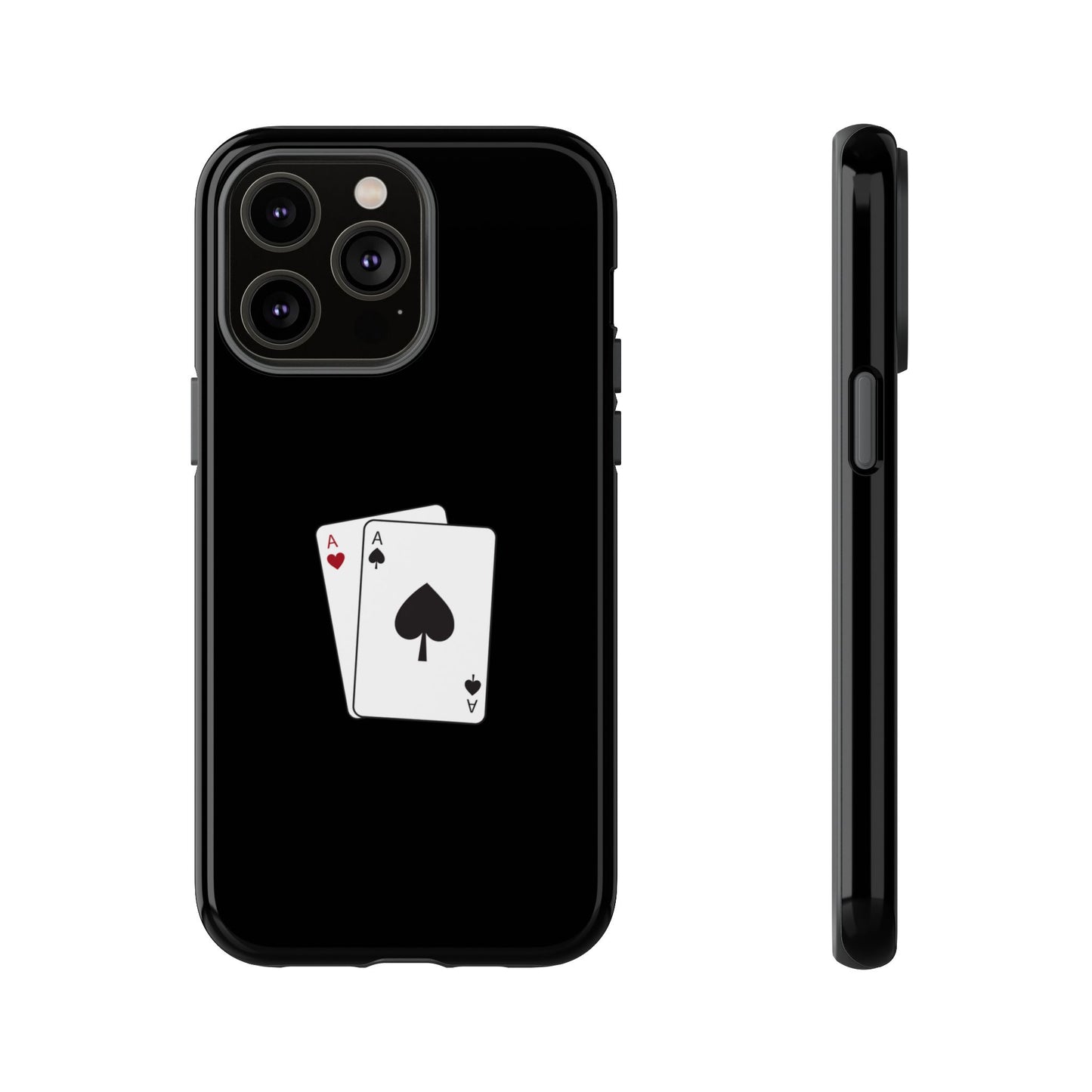 iPhone Case with Ace Playing Cards Design - Poker Themed Phone Cover, Unique Gift for Card Players