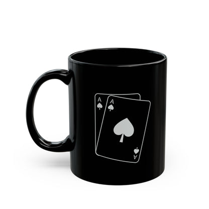 Black Poker Mug - Ace of Spades Coffee Cup for Card Players