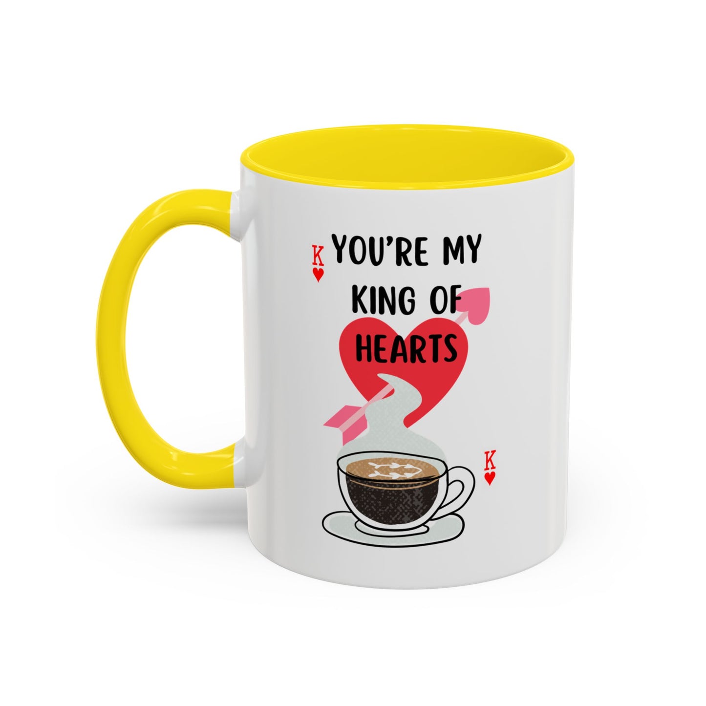 You're My King of Hearts Accent Mug - Valentine's Day Gift for Him