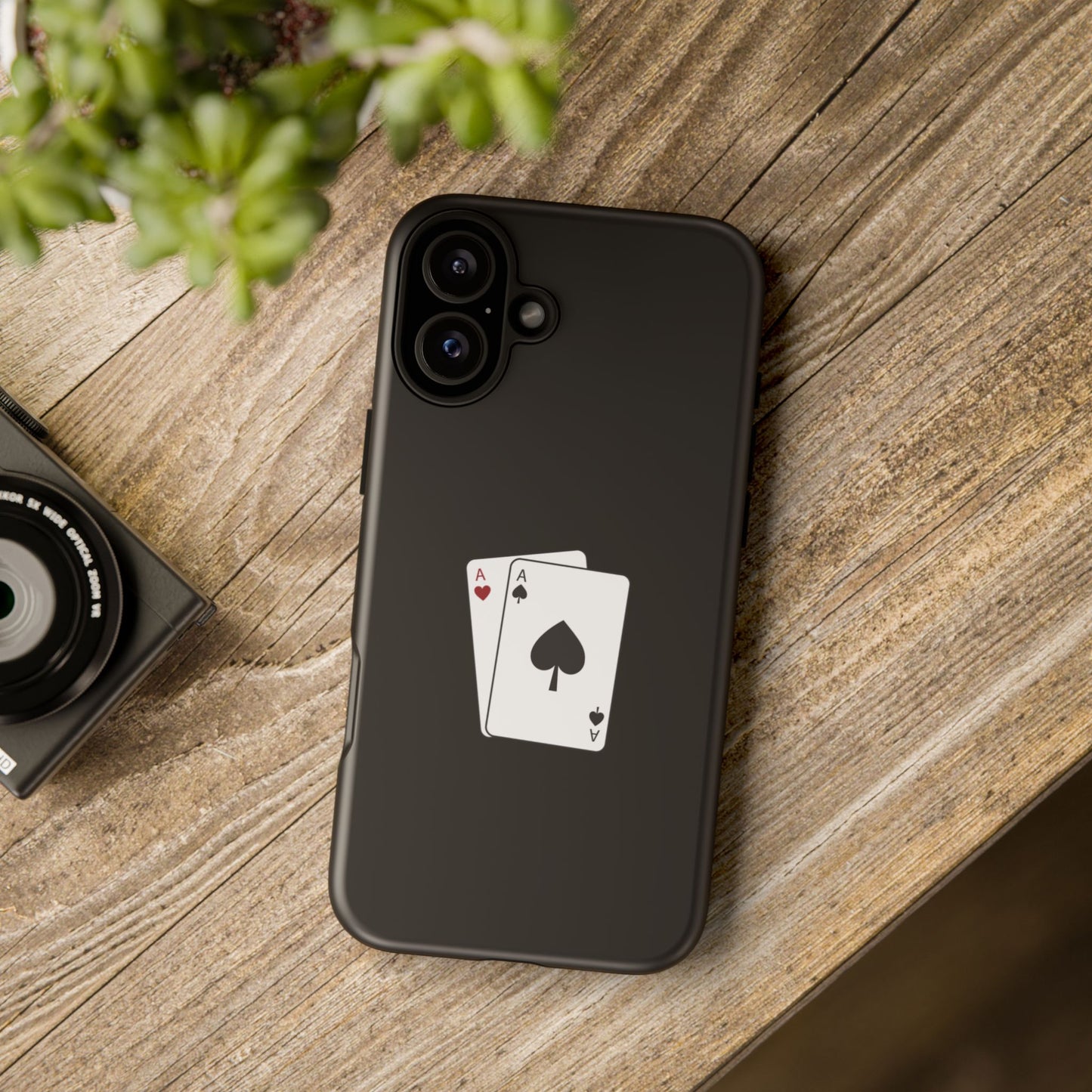 iPhone Case with Ace Playing Cards Design - Poker Themed Phone Cover, Unique Gift for Card Players