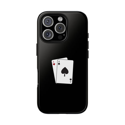 iPhone Case with Ace Playing Cards Design - Poker Themed Phone Cover, Unique Gift for Card Players