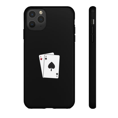 iPhone Case with Ace Playing Cards Design - Poker Themed Phone Cover, Unique Gift for Card Players