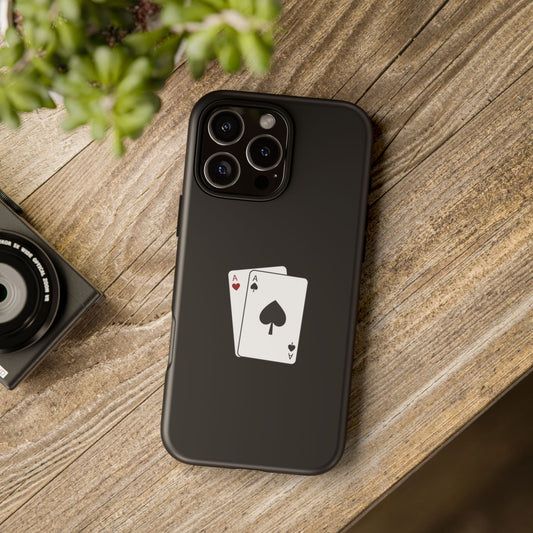 iPhone Case with Ace Playing Cards Design - Poker Themed Phone Cover, Unique Gift for Card Players