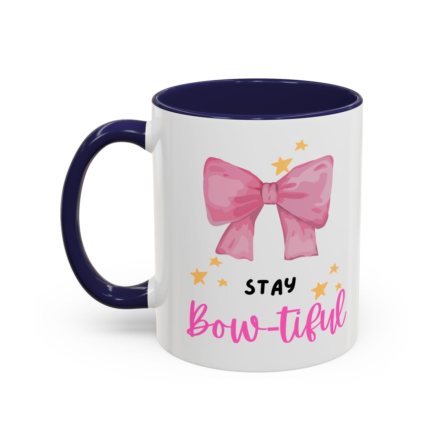 Bow Mug - Stay Bow-tiful Accent Mug with Stylish Bow Design - Cute Gift for Her