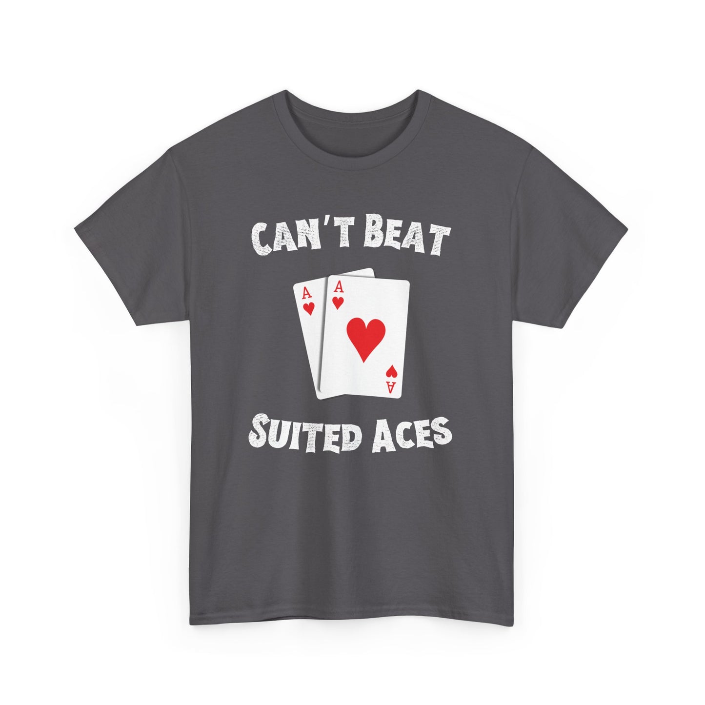 Poker T-Shirt, Can't Beat Suited Aces, Unisex Cotton Top