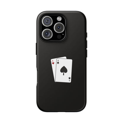 iPhone Case with Ace Playing Cards Design - Poker Themed Phone Cover, Unique Gift for Card Players