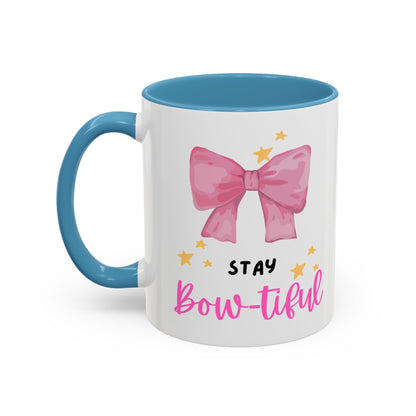 Bow Mug - Stay Bow-tiful Accent Mug with Stylish Bow Design - Cute Gift for Her