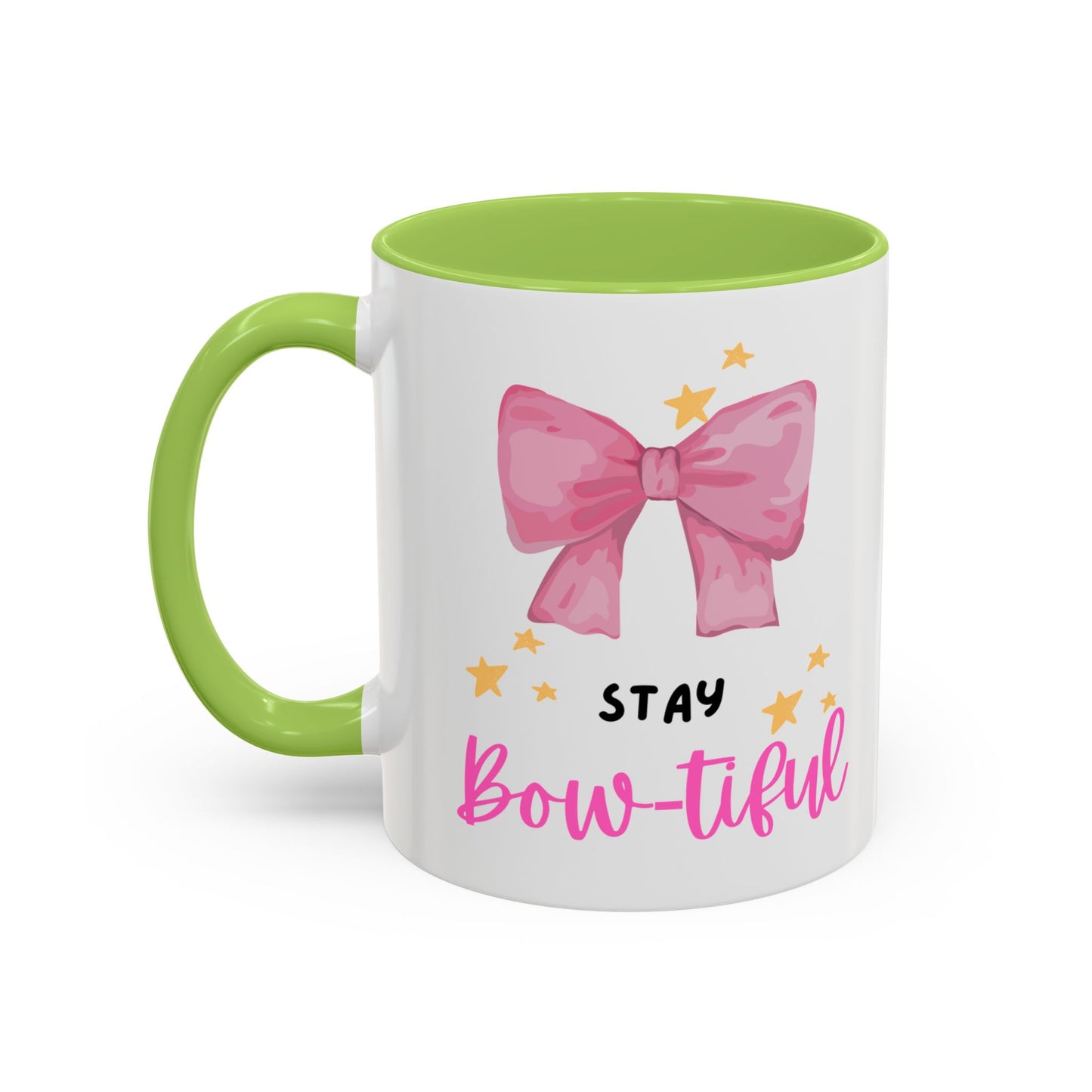 Bow Mug - Stay Bow-tiful Accent Mug with Stylish Bow Design - Cute Gift for Her