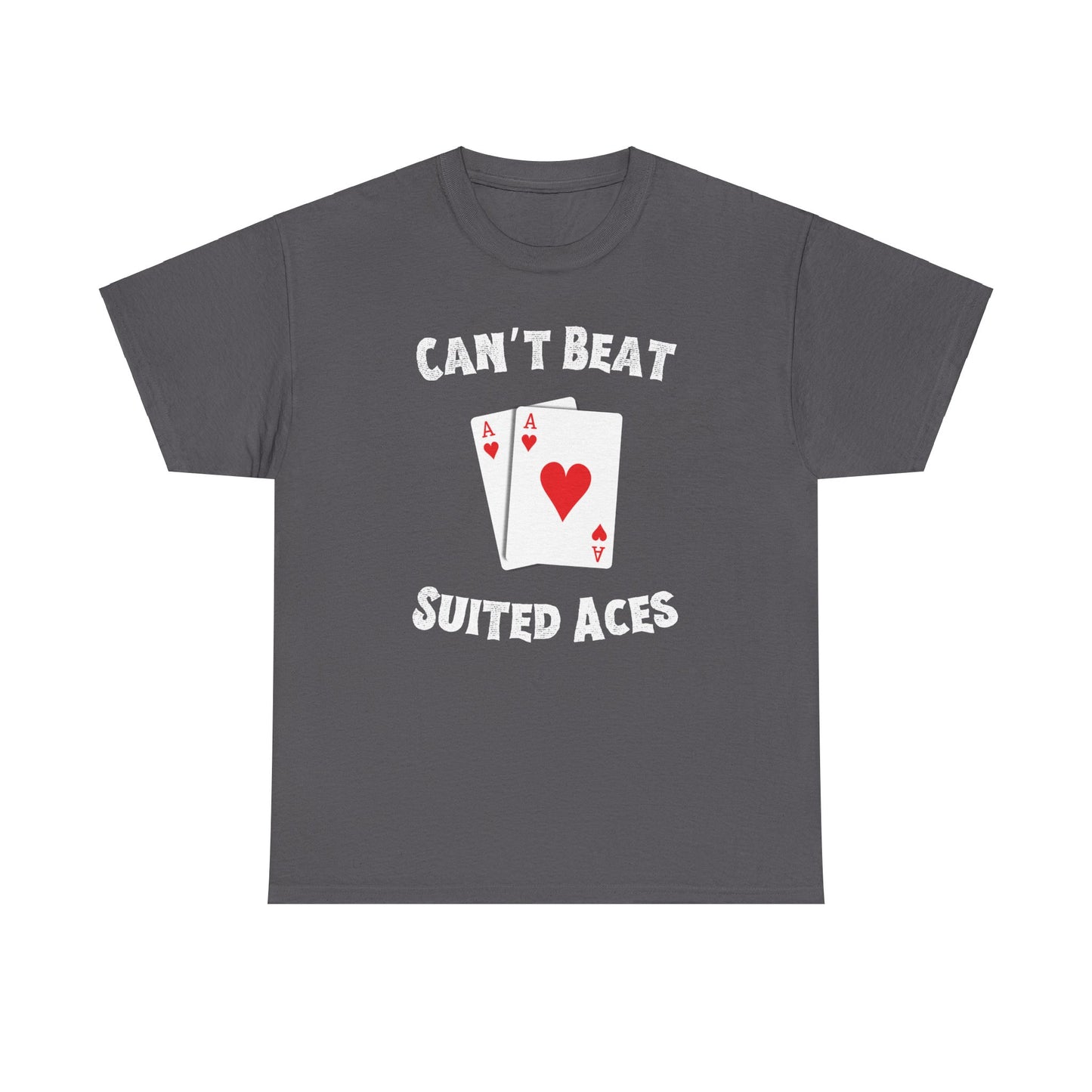 Poker T-Shirt, Can't Beat Suited Aces, Unisex Cotton Top