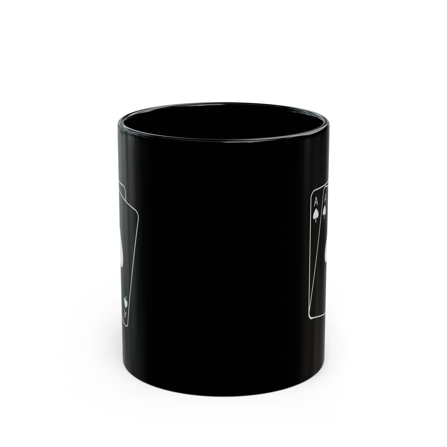 Black Poker Mug - Ace of Spades Coffee Cup for Card Players