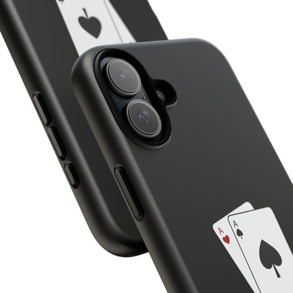 iPhone Case with Ace Playing Cards Design - Poker Themed Phone Cover, Unique Gift for Card Players