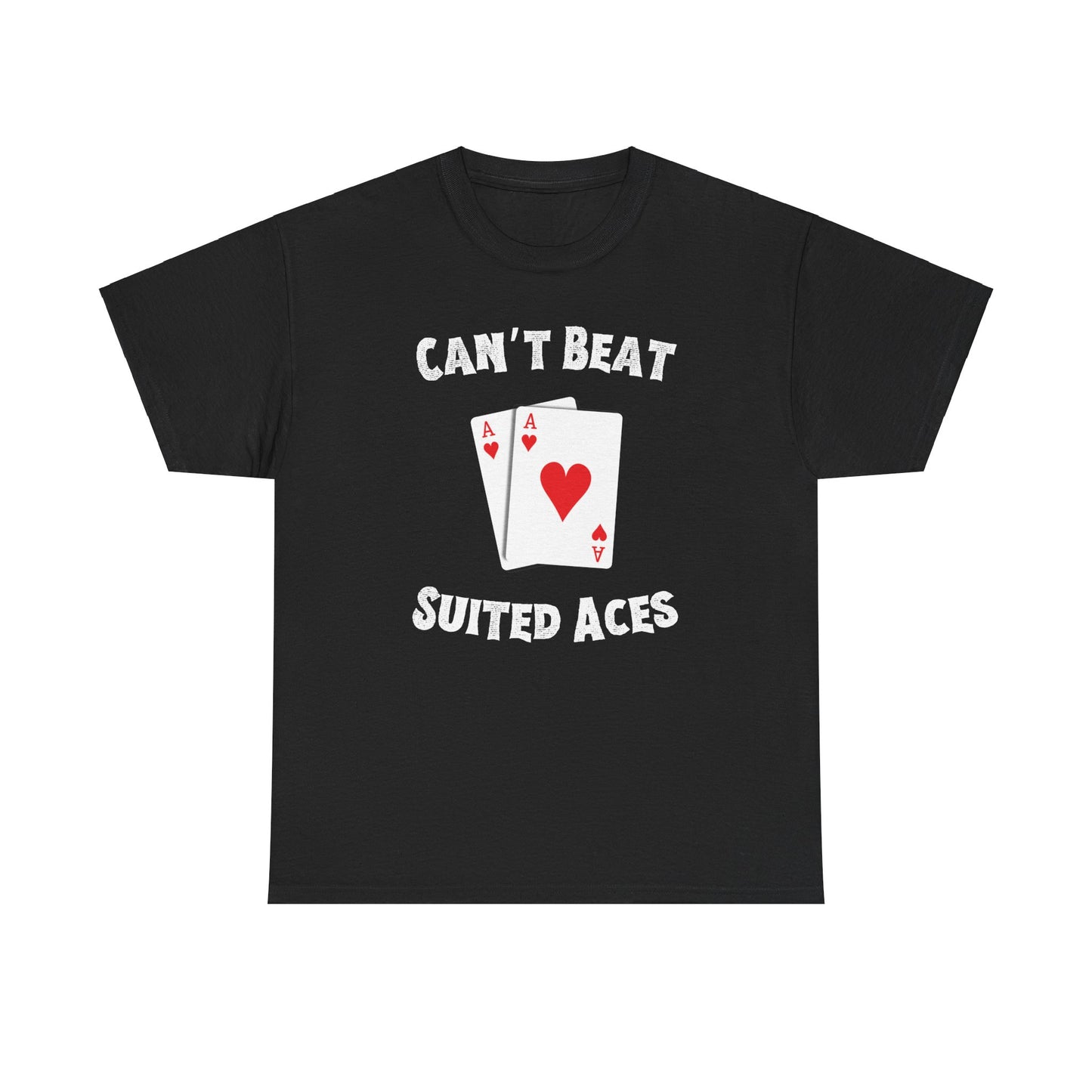 Poker T-Shirt, Can't Beat Suited Aces, Unisex Cotton Top