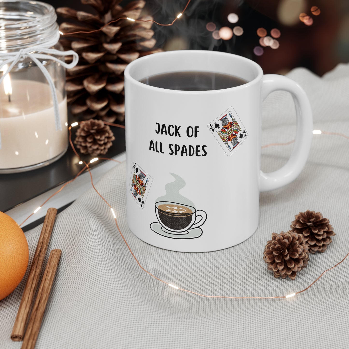 Jack of All Spades Poker Mug, Funny Gift for Poker Lovers, Pun Coffee Mug, Unique Poker Player Gift