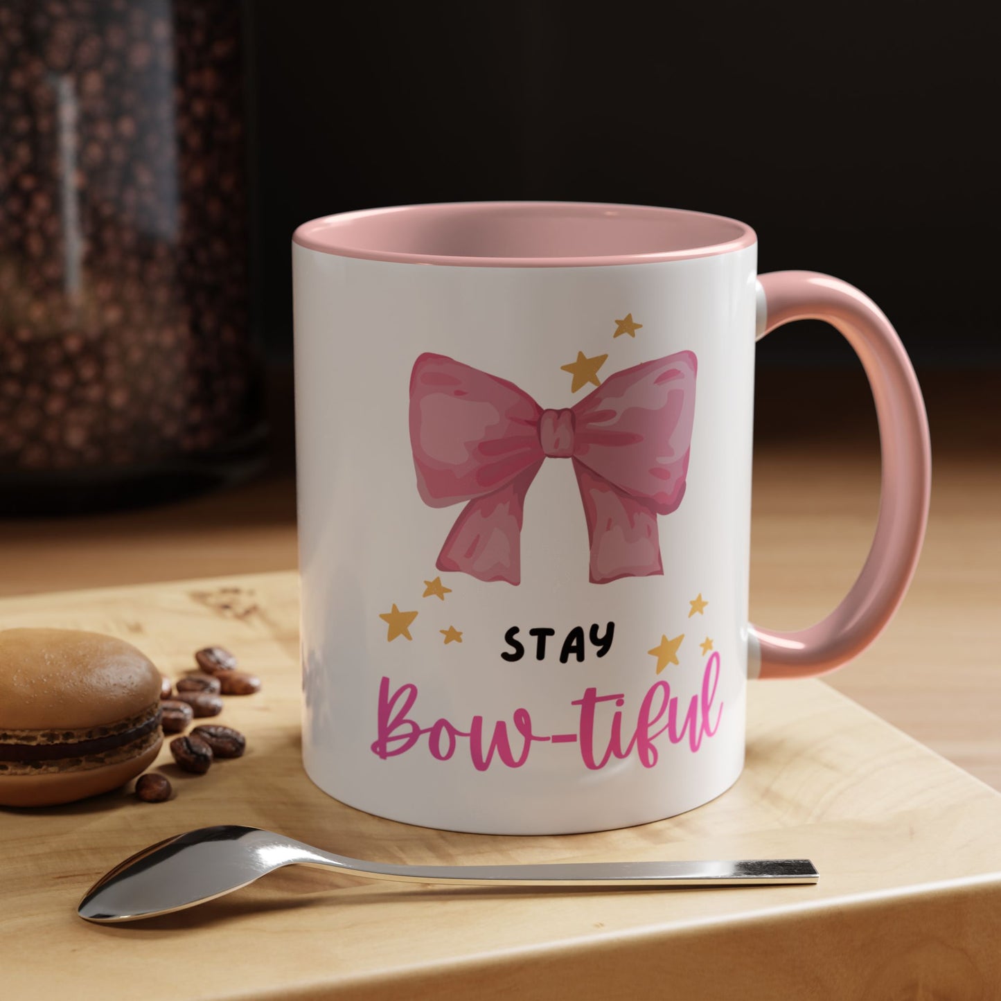 Bow Mug - Stay Bow-tiful Accent Mug with Stylish Bow Design - Cute Gift for Her