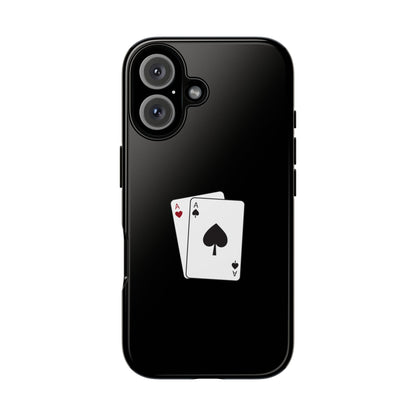 iPhone Case with Ace Playing Cards Design - Poker Themed Phone Cover, Unique Gift for Card Players