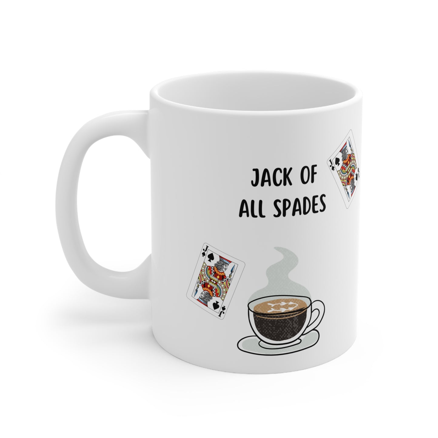 Jack of All Spades Poker Mug, Funny Gift for Poker Lovers, Pun Coffee Mug, Unique Poker Player Gift