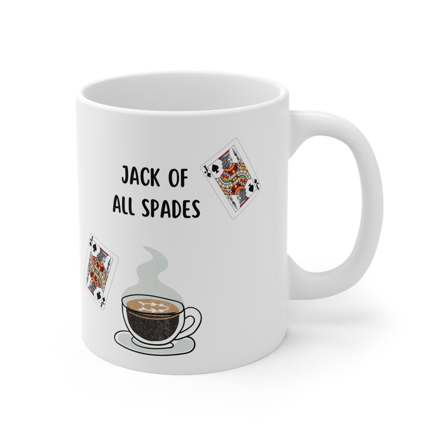 Jack of All Spades Poker Mug, Funny Gift for Poker Lovers, Pun Coffee Mug, Unique Poker Player Gift