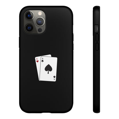 iPhone Case with Ace Playing Cards Design - Poker Themed Phone Cover, Unique Gift for Card Players