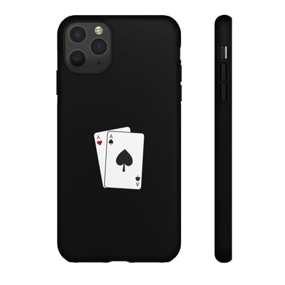 iPhone Case with Ace Playing Cards Design - Poker Themed Phone Cover, Unique Gift for Card Players