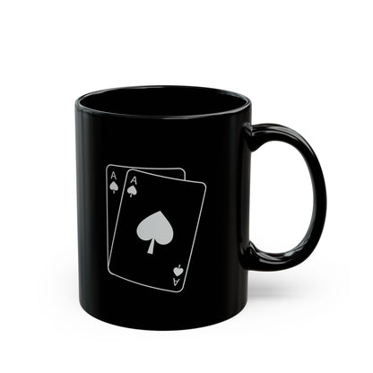 Black Poker Mug - Ace of Spades Coffee Cup for Card Players