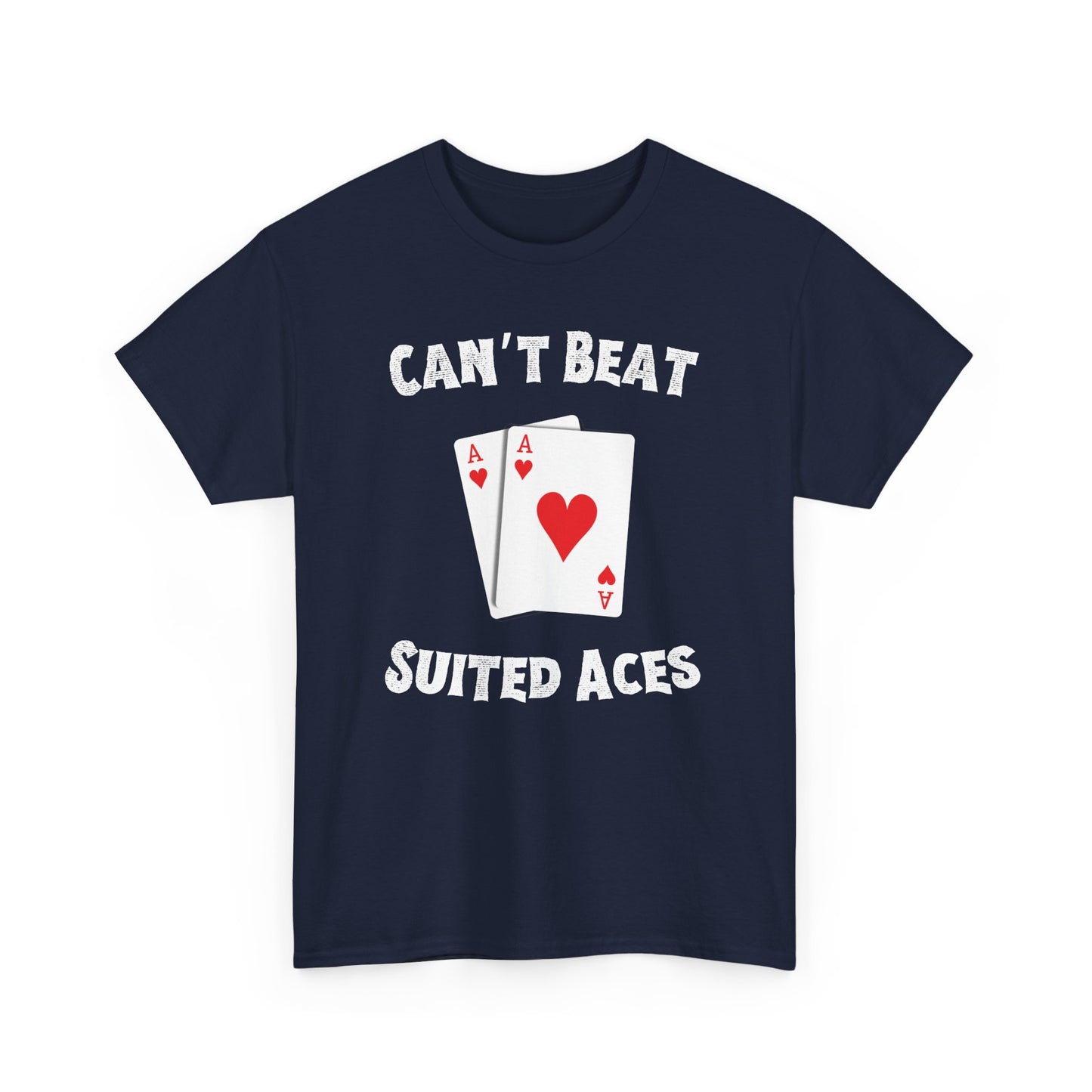 Poker T-Shirt, Can't Beat Suited Aces, Unisex Cotton Top