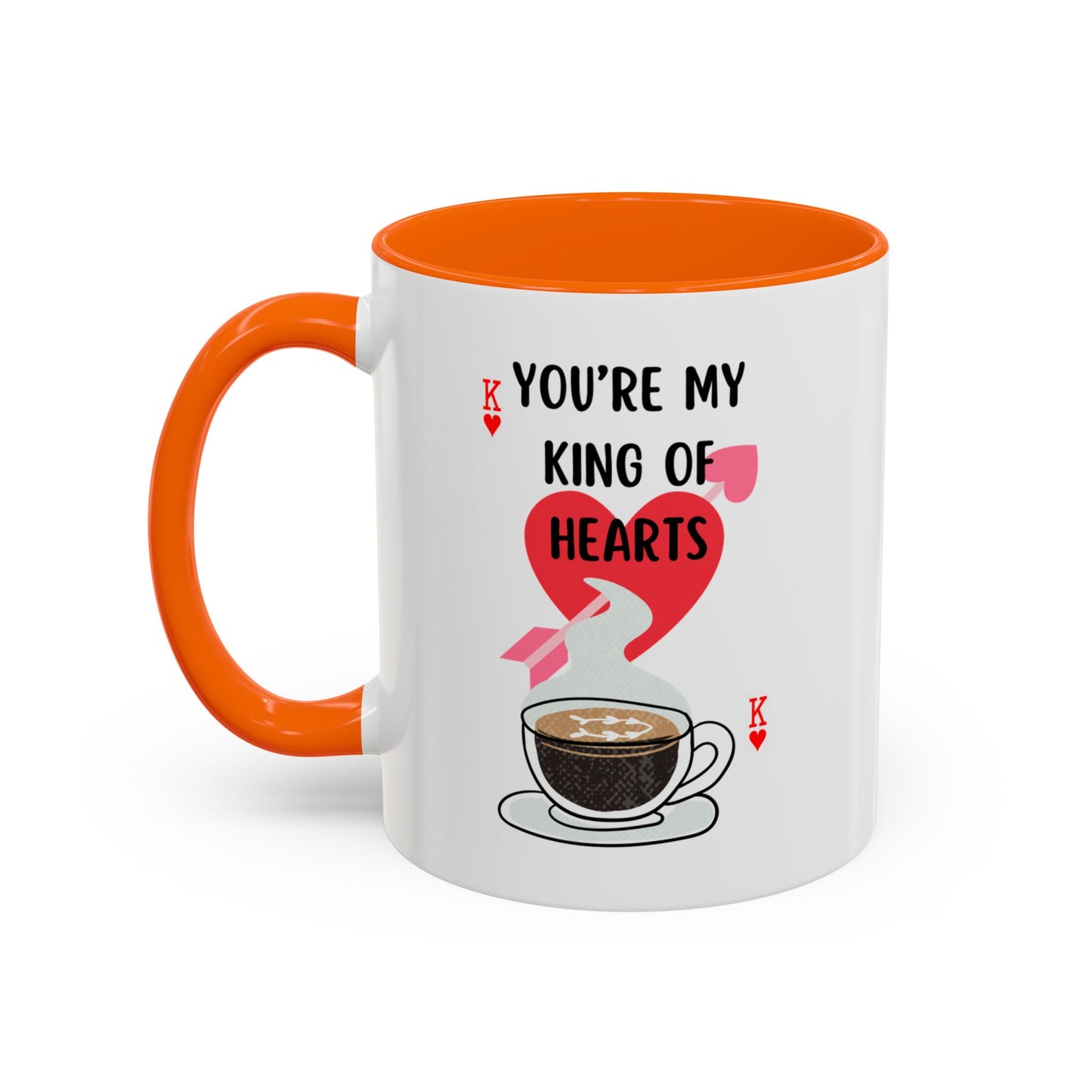 You're My King of Hearts Accent Mug - Valentine's Day Gift for Him