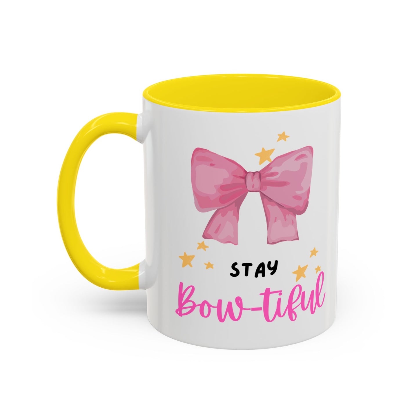 Bow Mug - Stay Bow-tiful Accent Mug with Stylish Bow Design - Cute Gift for Her