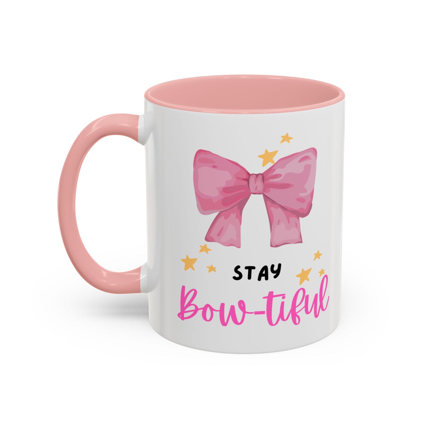 Bow Mug - Stay Bow-tiful Accent Mug with Stylish Bow Design - Cute Gift for Her