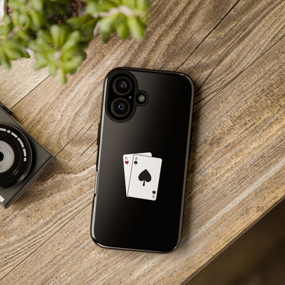 iPhone Case with Ace Playing Cards Design - Poker Themed Phone Cover, Unique Gift for Card Players