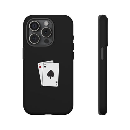 iPhone Case with Ace Playing Cards Design - Poker Themed Phone Cover, Unique Gift for Card Players