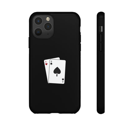 iPhone Case with Ace Playing Cards Design - Poker Themed Phone Cover, Unique Gift for Card Players